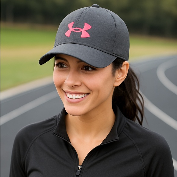 Under Armour Renegade Grey and Pink Baseball Hat - Picture 7 of 9